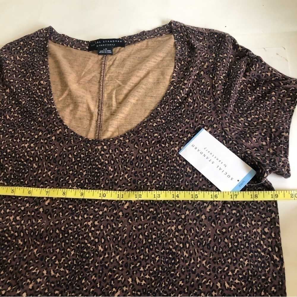 Social Standard by Sanctuary Women's Gia Racing Leopard Scoop Dress Size L - Picture 8 of 9